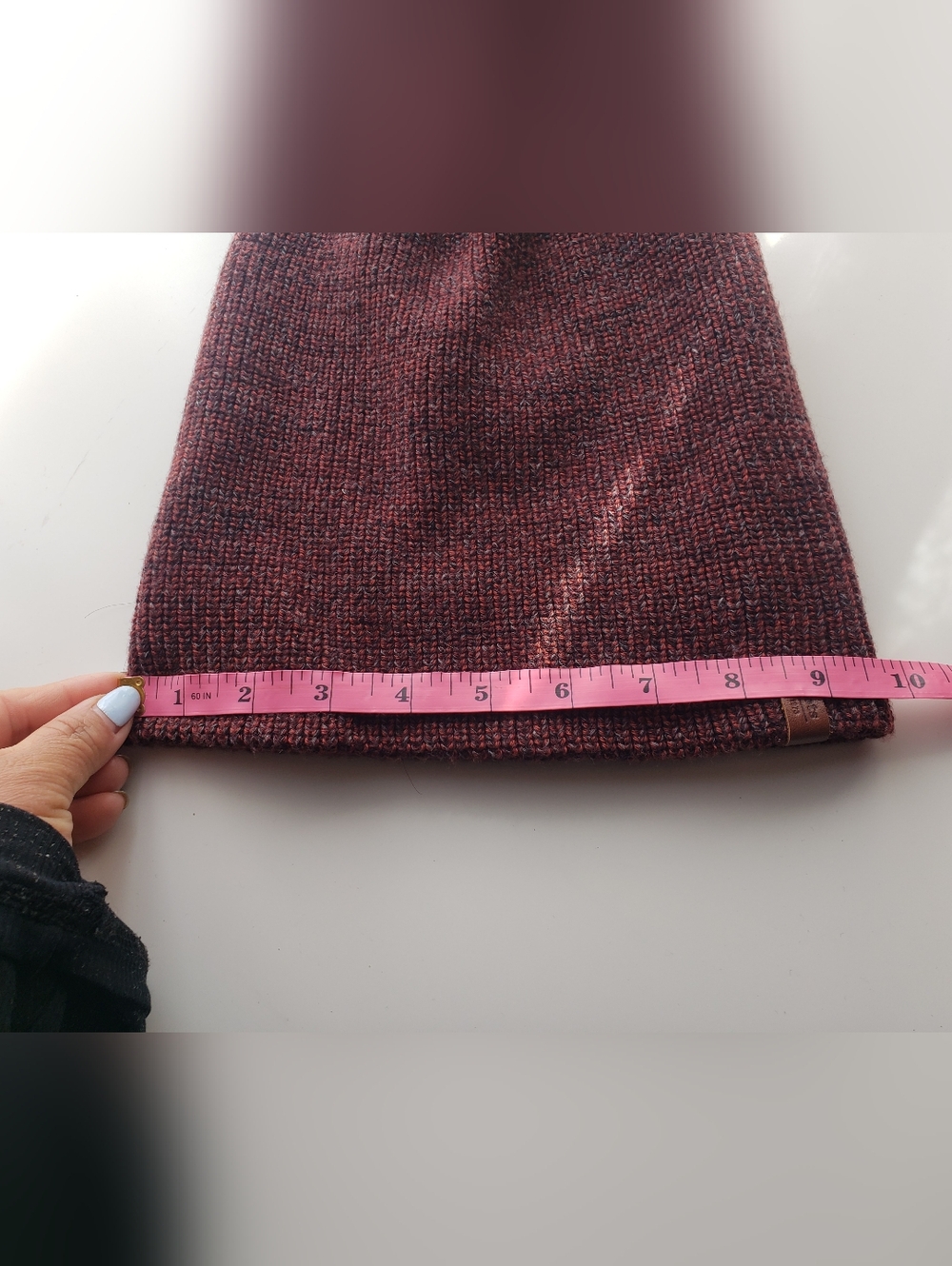 Roots Burgundy Knit Beanie Hat